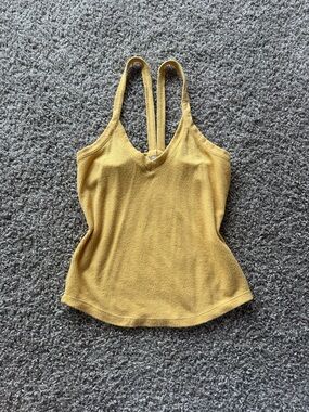 FP Double-Strap Ribbed Tank in Mustard